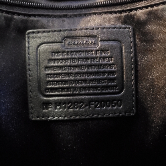 VINTAGE COACH, Ashley Gathered Satin Carryall Tote. BLACK, - Picture 15 of 15